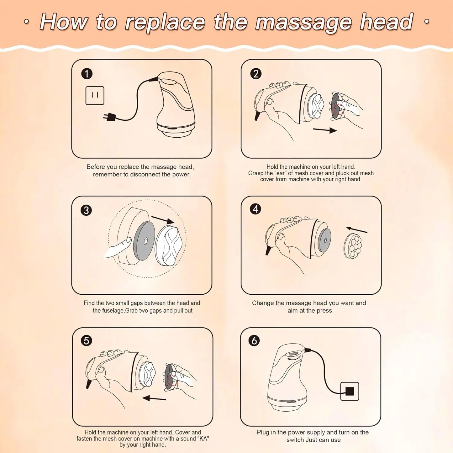 Electric massager with 8 massage heads for tummy, legs and hips to help shape the body, relax the body, and relieve stress.